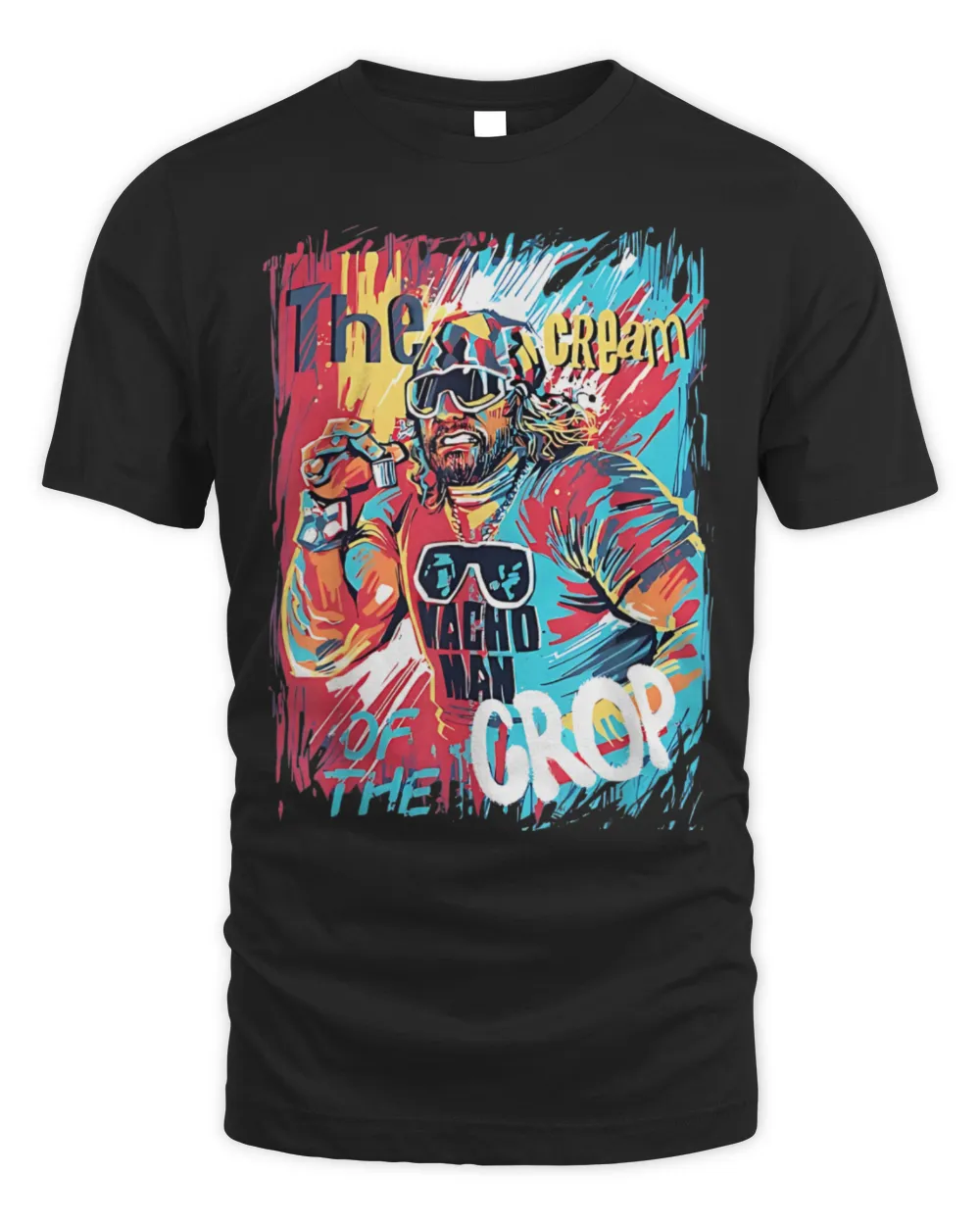 Macho Cream of Crop Oh Yeah Retro Funny Vintage T-Shirt Unisex Standard T-Shirt black s
