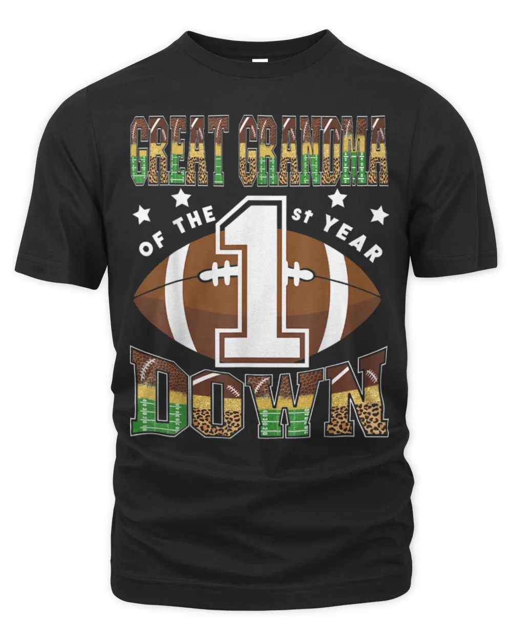 Great Grandma Of The 1St Year Down Football 1St Birthday Boy T-Shirt Unisex Premium T-Shirt black s