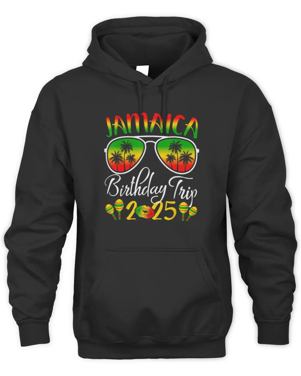 Jamaica Birthday Trip Black T-Shirt Unisex Hoodie black s