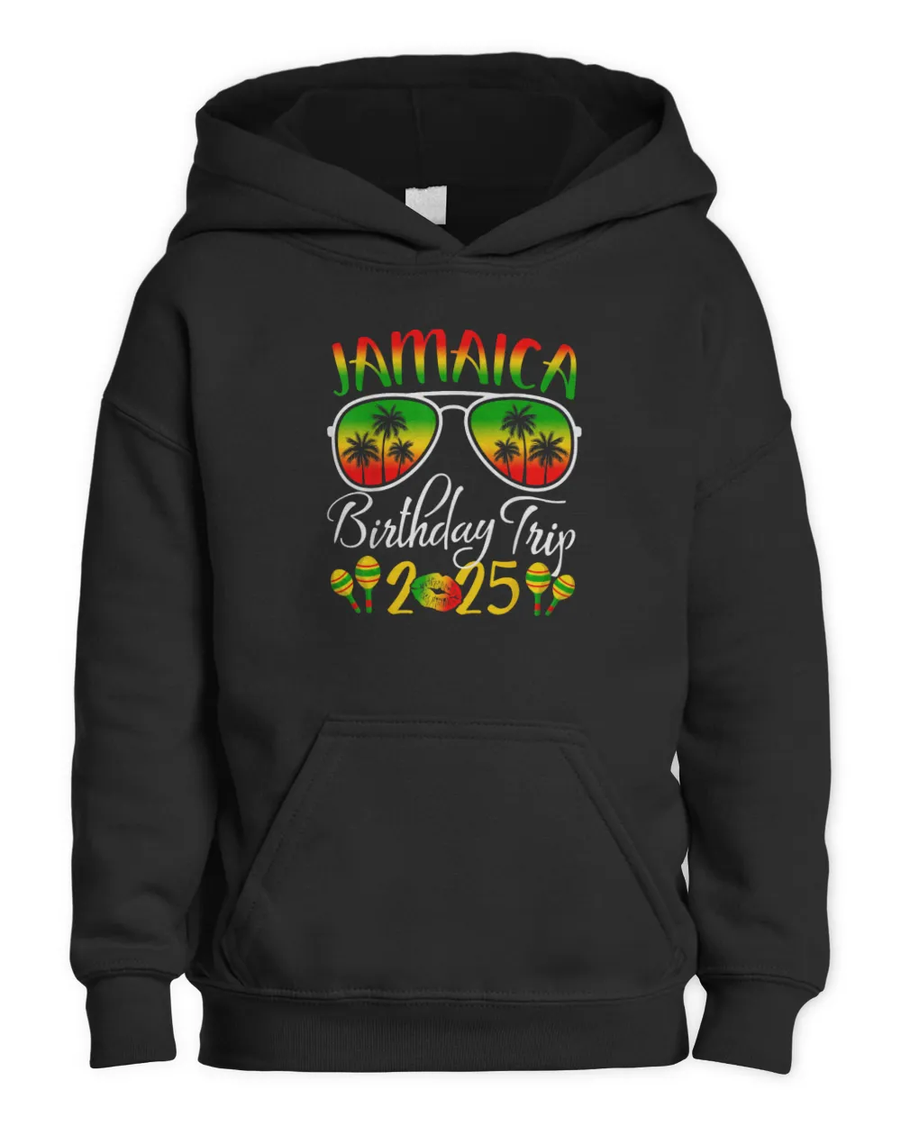 Jamaica Birthday Trip Black T-Shirt Kids Pullover Hoodie black xs