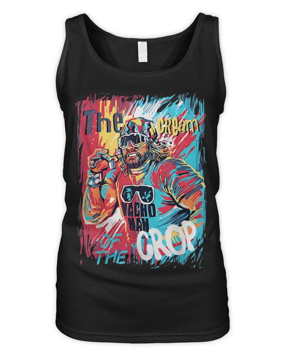Macho Cream of Crop Oh Yeah Retro Funny Vintage T-Shirt Women's Tank Top black s