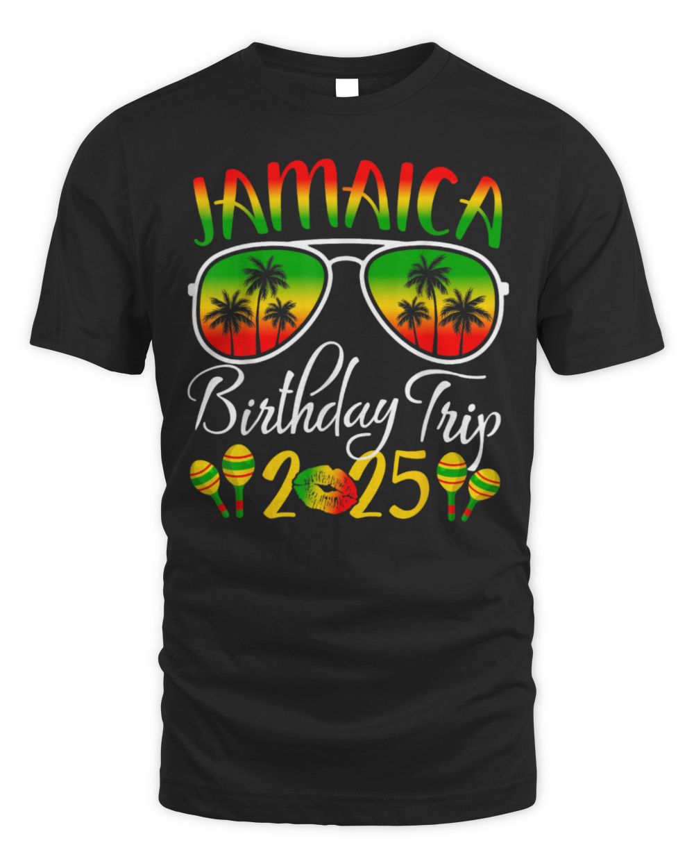 Jamaica Birthday Trip Black T-Shirt Unisex Standard T-Shirt black s
