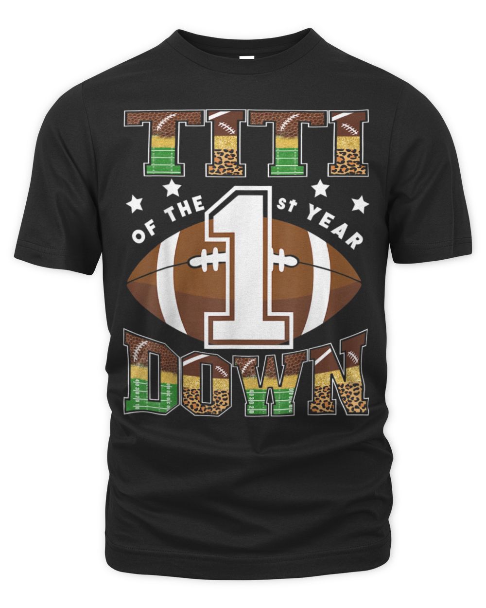 Titi Of The 1St Year Down Football First Birthday Boy T-Shirt Unisex Premium T-Shirt black s