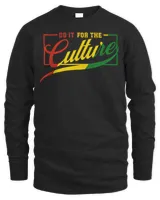 Do It For The Cultures Black History Month Juneteenth Pride T-Shirt Men's Long Sleeved T-Shirt black s