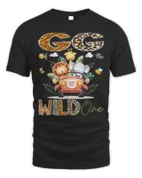 GG Of The Wild One 1St Birthday Safari Jungle Truck T-Shirt Unisex Standard T-Shirt black s