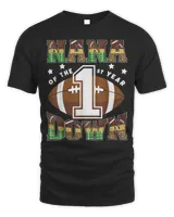 Nana Of The 1St Year Down Football First Birthday Boy T-Shirt Unisex Standard T-Shirt black s