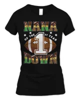Nana Of The 1St Year Down Football First Birthday Boy T-Shirt Women's Soft Style Fitted T-Shirt black s