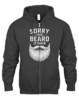 Sorry This Beard Is Taken Funny Beard Lover T-Shirt Men's Zip Hoodie black s