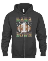 Nana Of The 1St Year Down Football First Birthday Boy T-Shirt Men's Zip Hoodie black s