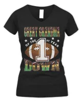 Great Grandma Of The 1St Year Down Football 1St Birthday Boy T-Shirt Women's V-Neck T-Shirt black s