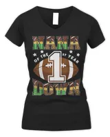 Nana Of The 1St Year Down Football First Birthday Boy T-Shirt Women's V-Neck T-Shirt black s