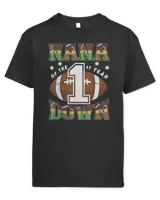 Nana Of The 1St Year Down Football First Birthday Boy T-Shirt Kids Standard T-Shirt black xs