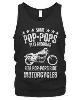 Some Poppops Play Checkers Real Grandpas Ride Motorcycles T-Shirt Men's Tank Top black s