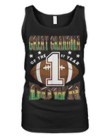 Great Grandma Of The 1St Year Down Football 1St Birthday Boy T-Shirt Women's Tank Top black s