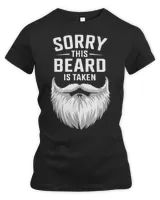 Sorry This Beard Is Taken Funny Beard Lover T-Shirt Women's Premium Slim Fit Tee black s