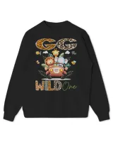 GG Of The Wild One 1St Birthday Safari Jungle Truck T-Shirt Kids Standard Sweatshirt black xs