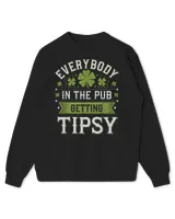 Everybody In The Pub Getting Tipsy Funny St Kids Standard Sweatshirt black xs