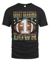 Great Grandma Of The 1St Year Down Football 1St Birthday Boy T-Shirt Unisex Standard T-Shirt black s