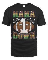 Nana Of The 1St Year Down Football First Birthday Boy T-Shirt Unisex Standard T-Shirt black s