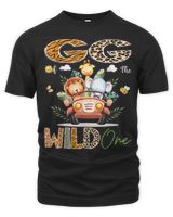 GG Of The Wild One 1St Birthday Safari Jungle Truck T-Shirt Unisex Premium T-Shirt black s