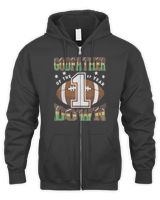GodFather Of The 1St Year Down Football First Birthday Boy T-Shirt Men's Zip Hoodie black s
