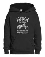 Some Poppops Play Checkers Real Grandpas Ride Motorcycles T-Shirt Kids Pullover Hoodie black xs