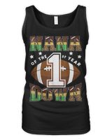 Nana Of The 1St Year Down Football First Birthday Boy T-Shirt Women's Tank Top black s