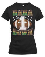 Nana Of The 1St Year Down Football First Birthday Boy T-Shirt Women's Premium Slim Fit Tee black s