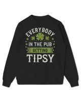 Everybody In The Pub Getting Tipsy Funny St Kids Standard Sweatshirt black xs